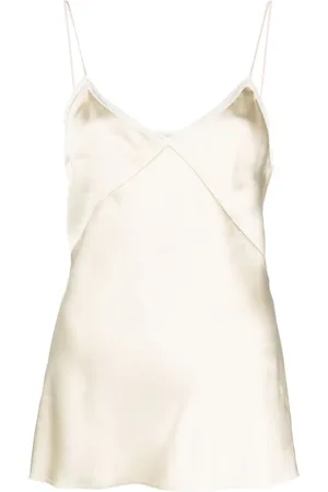 Nº21 Top med spaghetti-stropper og satin-finish
