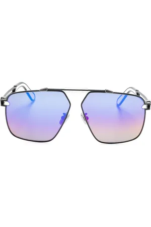 Philipp Plein Pilot-solbriller med indgraveret logo