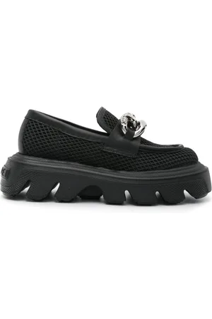 Casadei Loafers i mesh og læder med kædedetalje