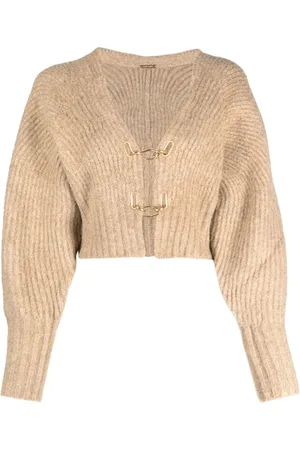 Cult Gaia Cropped Casella cardigan i ribstrik