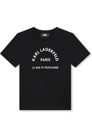 Karl Lagerfeld T-shirt med rund hals og logotryk