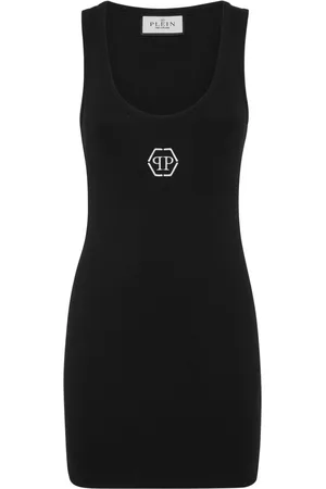 Philipp Plein Tankkjole med broderet logo