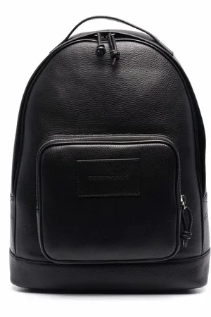 Emporio Armani Rygsæk i læder med lynlås