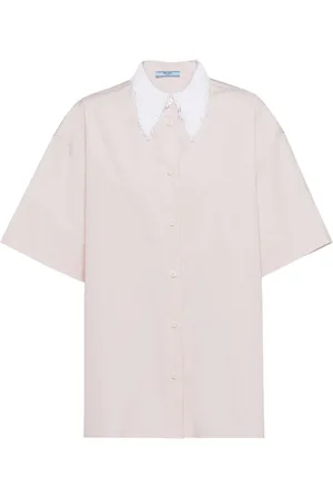 Prada Skjorte med frynset krave
