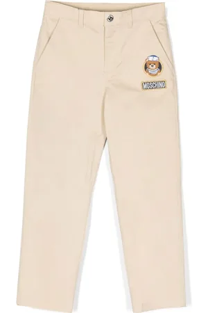 Moschino Chinos med lige ben og logomærke