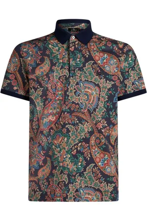 Etro Polo med blomstret paisleytryk