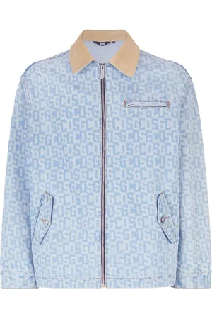 GCDS Denimjakke med monogramtryk
