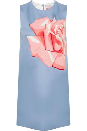 Kenzo Kort kjole med rose-broderi