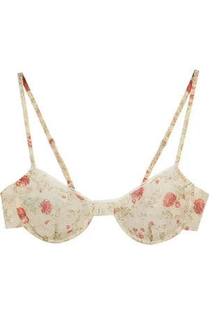 Prada Blomstret bh med blondekant