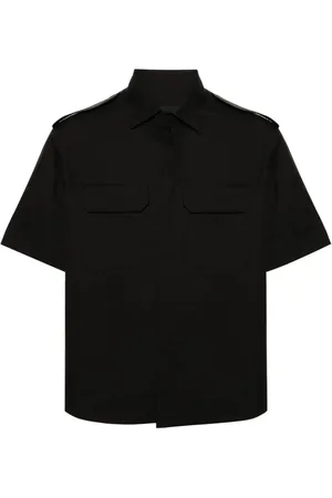 Neil Barrett Poplin-skjorte med korte ærmer