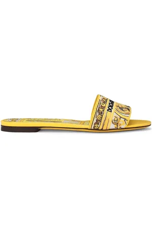 Dolce & Gabbana Sandaler med Bianca Majolica-mønster