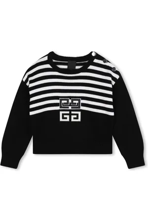 Givenchy Stribet trøje med 4G-applikation