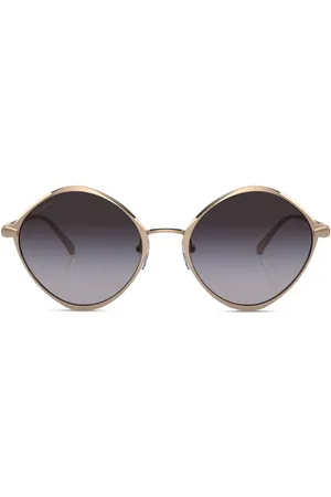 Bvlgari Runde solbriller med graveret logo