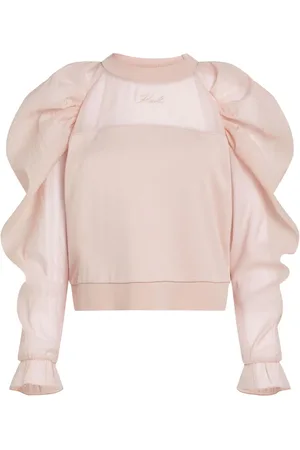 Karl Lagerfeld Sweatshirt med organza-ærmer
