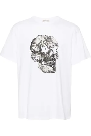 Alexander McQueen T-shirt med dødningehovedtryk