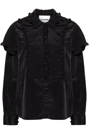 Jil Sander Flæsebluse med knapper