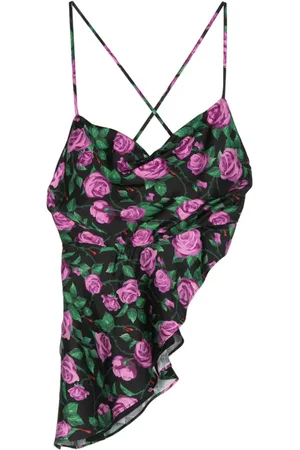Chiara Ferragni Asymmetrisk blomstret tanktop