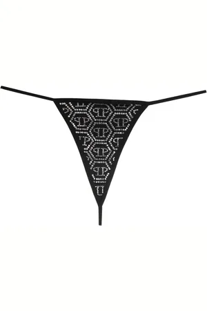 Philipp Plein G-streng med rhinstenudsmykning og logo