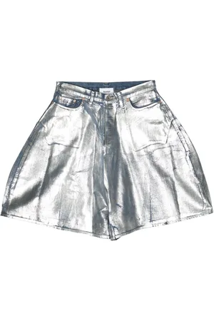 DOUBLET Denimshorts med metallisk finish