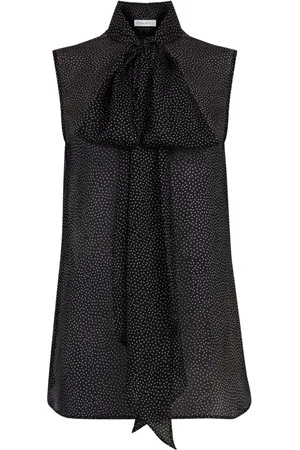 Nina Ricci Polkaprikket silkeskjorte