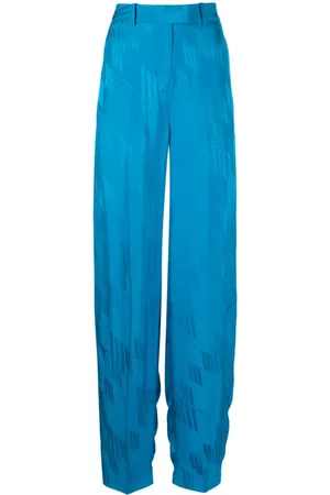 The Attico Jagger bukser med brede ben og monogram