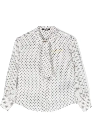 Balmain Skjorte i crepe med geometrisk tryk