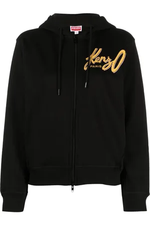 Kenzo Hættetrøje med logotryk og lynlås