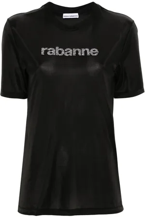 Paco rabanne T-shirt i jersey med logoudsmykning