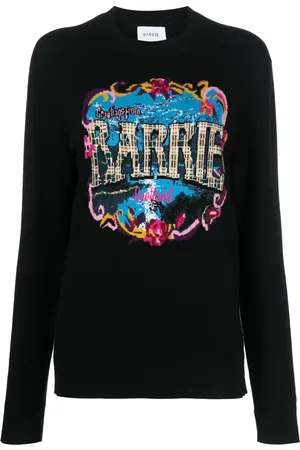 Barrie Stribet intarsia-mønstret sweatshirt