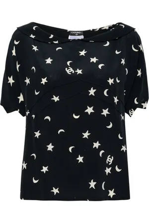 CHANEL 2008 kortærmet skjorte-bluse