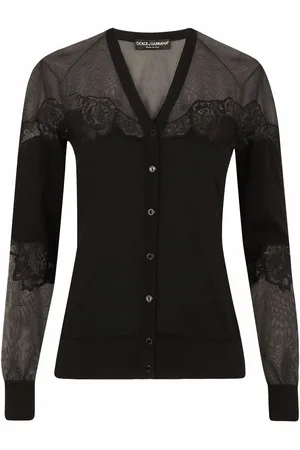 Dolce & Gabbana Cardigan med blondekant