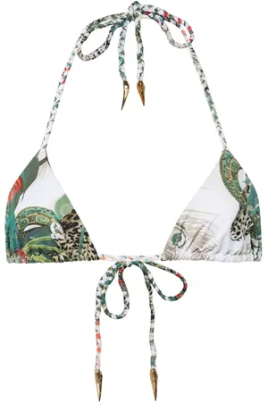 Roberto Cavalli Bandeau-bikinitop med jungle-tryk