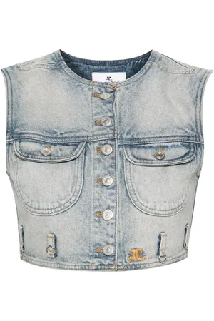 Courrèges Cropped Multiflex denimvest