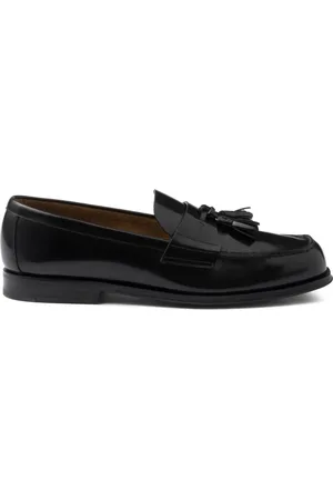 Prada Loafers i læder med kvastdetalje
