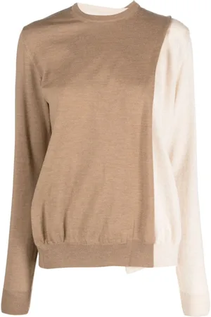 Colville Finstrikket sweater med kontrastpaneler