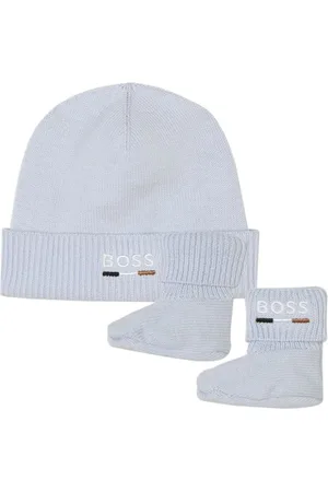 HUGO BOSS Hue og hjemmesko-sæt med broderet logo