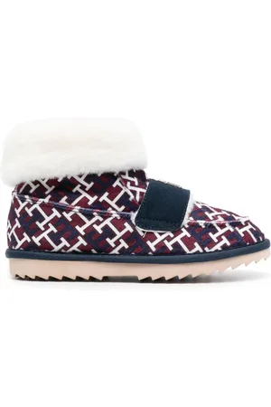Tommy Hilfiger Sandaler med fleece-detalje og monogram