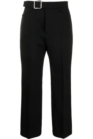Jil Sander Cropped bukser med bælte