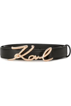 Karl Lagerfeld Signature læderbælte