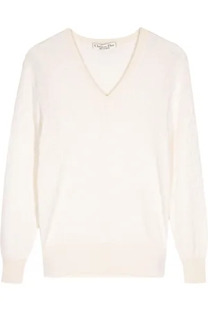 Dior Finstrikket trøje med V-hals fra 1990-2000