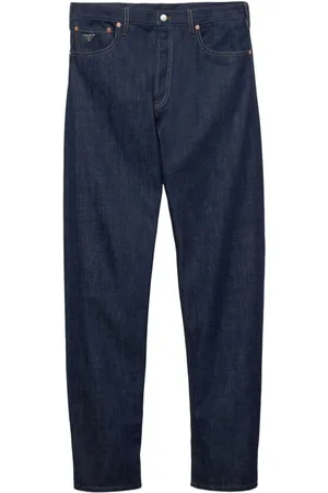 Prada Jeans med lige ben og trekantet logo
