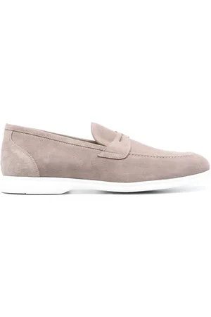 Kiton Penny-slot loafers i ruskind