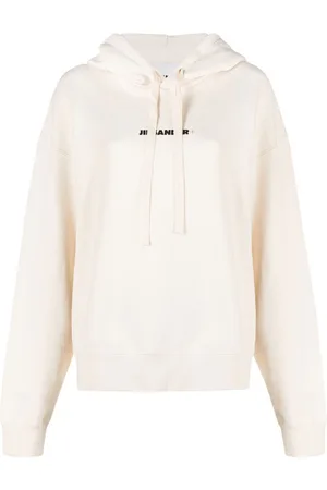 Jil Sander Hættetrøje med logotryk og snoretræk