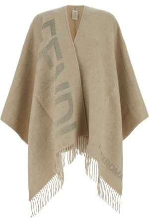 Fendi Poncho med frynsedetalje