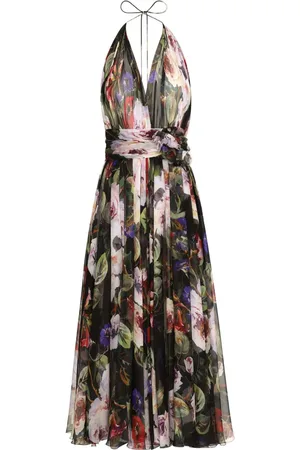Dolce & Gabbana Kjole i chiffon med blomstertryk