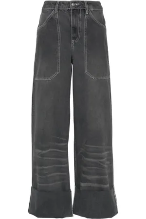 Cannari Concept Jeans med brede ben og mellemhøj talje