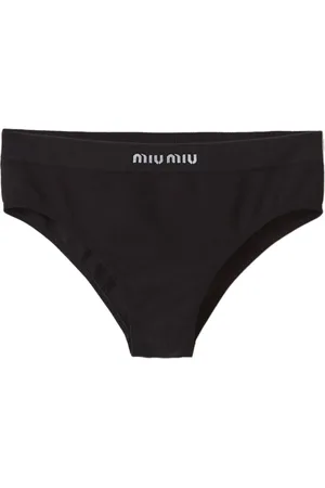 Miu Miu Sømløse ribbede trusser