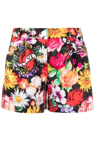 Philipp Plein Love Flowers shorts med blomstret tryk