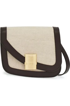 Salvatore Ferragamo Mellemstor Fiamma crossbody-taske i kanvas