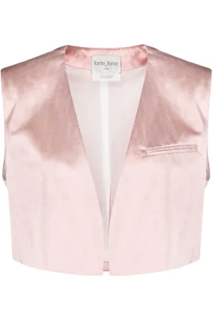 FORTE FORTE Cropped sildebensmønstret jakke